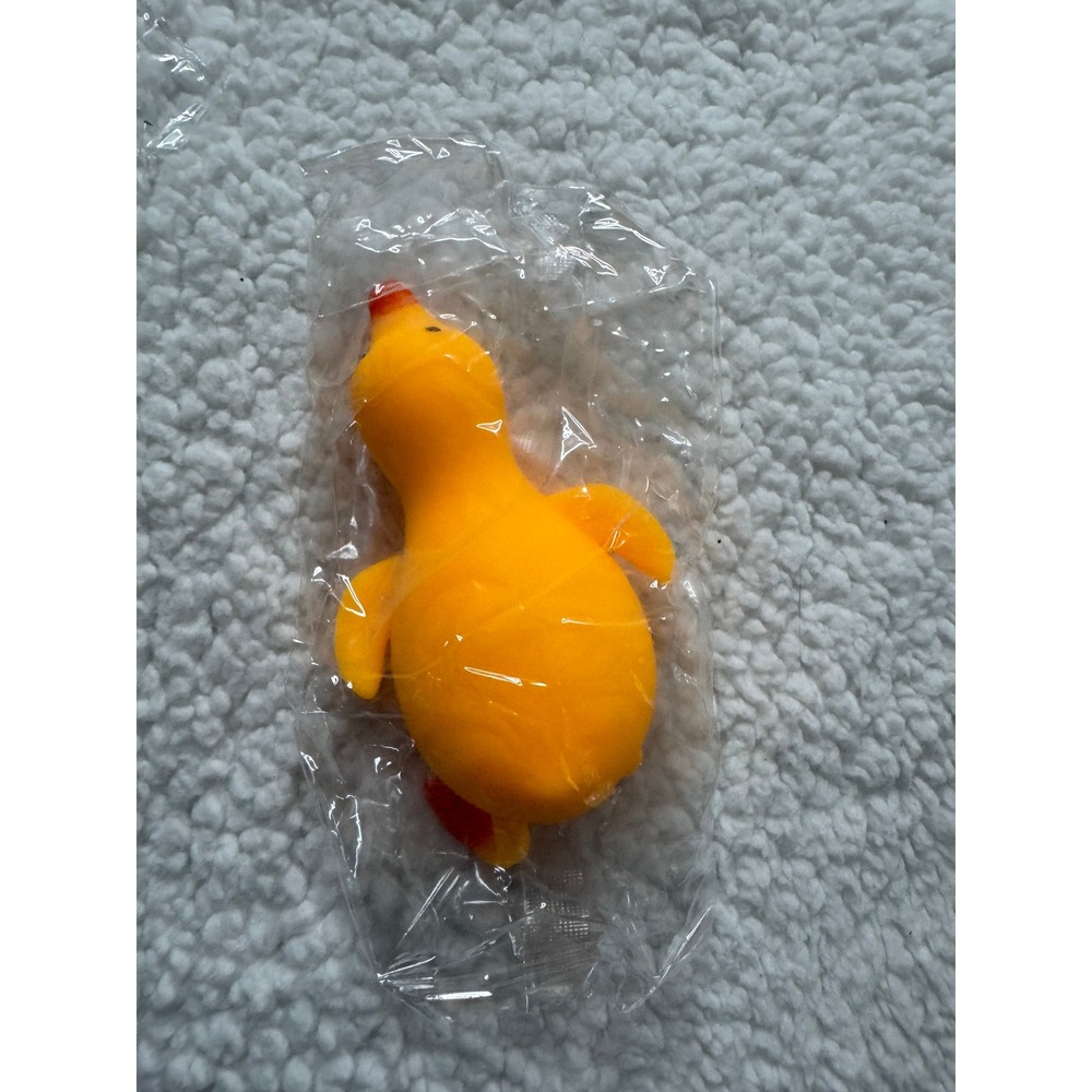 Duck Squishy Toy Kids One Size Orange Yellow New
